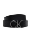 Мъжки колан Calvin Klein Adj/Rev Ck Metal Bombe Mono 35Mm K50K512829 Черен цвят на ниска цена