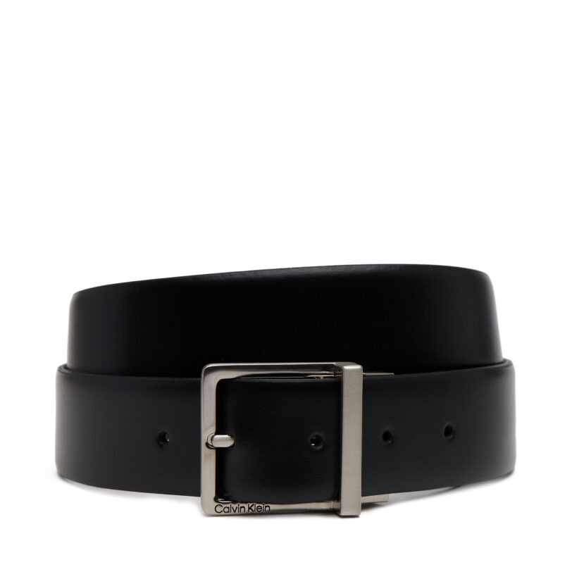 Мъжки колан Calvin Klein Adj/Rev Sleek Square 35Mm K50K512836 Черен цвят на ниска цена