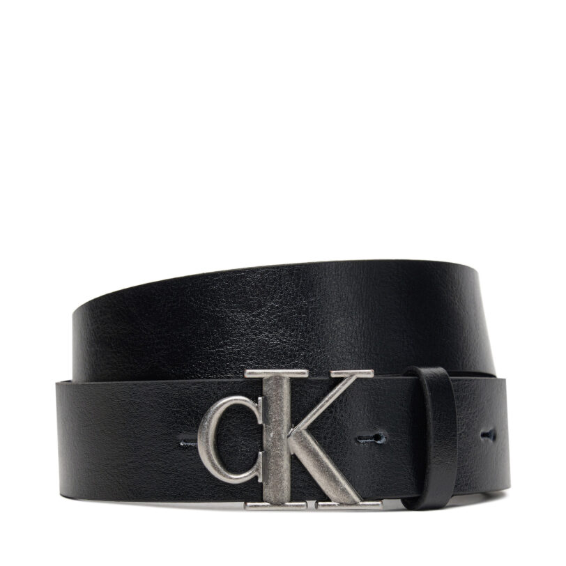 Мъжки колан Calvin Klein Ck Buckle Tumbled 35Mm LV04D7016G Черен цвят на ниска цена