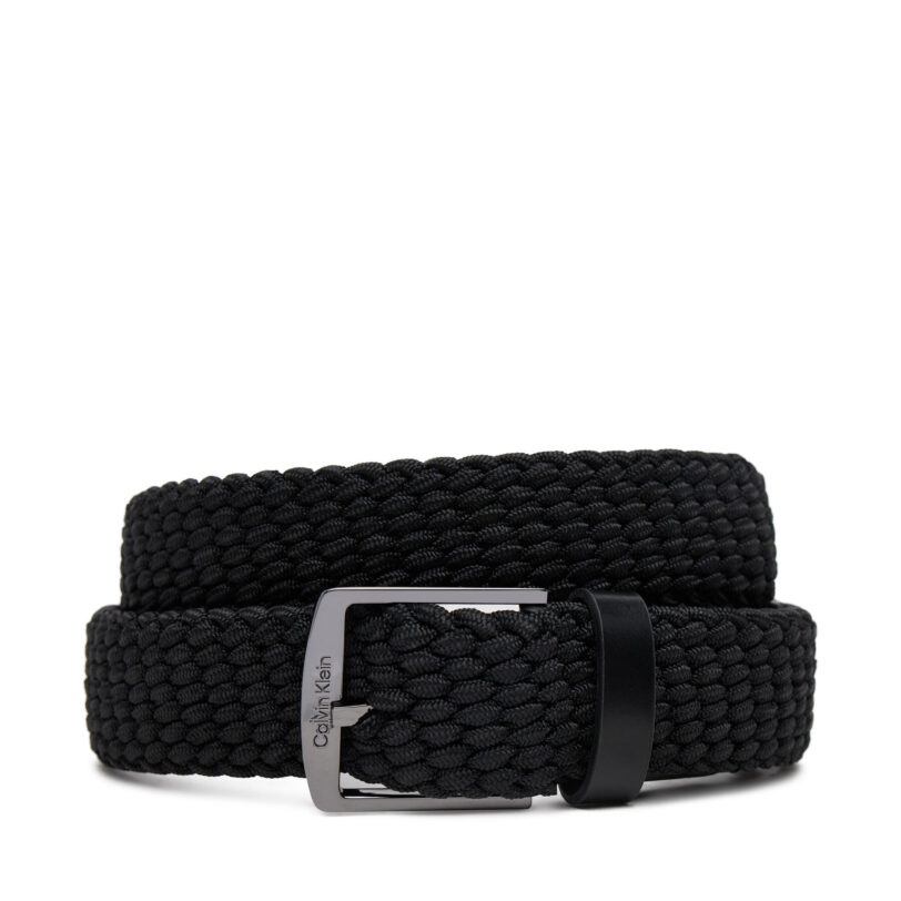 Мъжки колан Calvin Klein Ck Casual Elastic Braided 35Mm K50K512839 Черен цвят на ниска цена