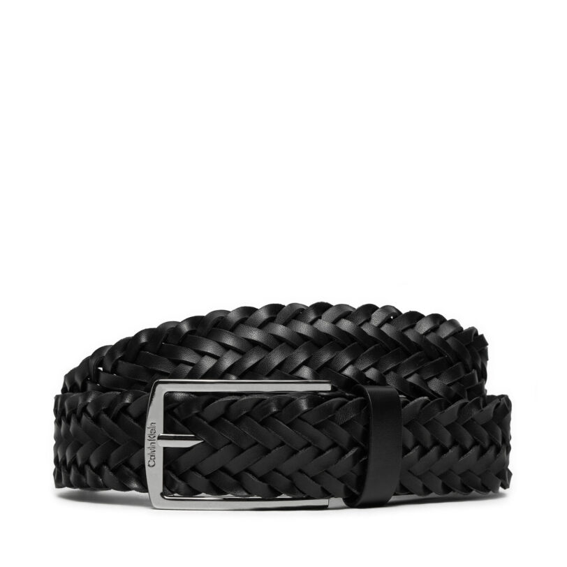 Мъжки колан Calvin Klein Ck Casual Elongated Braided 35mm K50K512655 Черен цвят на ниска цена