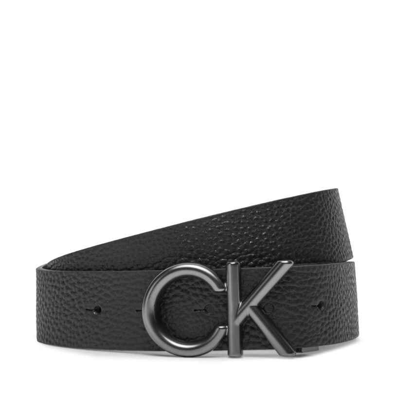 Мъжки колан Calvin Klein Ck Hallmark Logo 35Mm Adj LV04D7035G Черен цвят на ниска цена