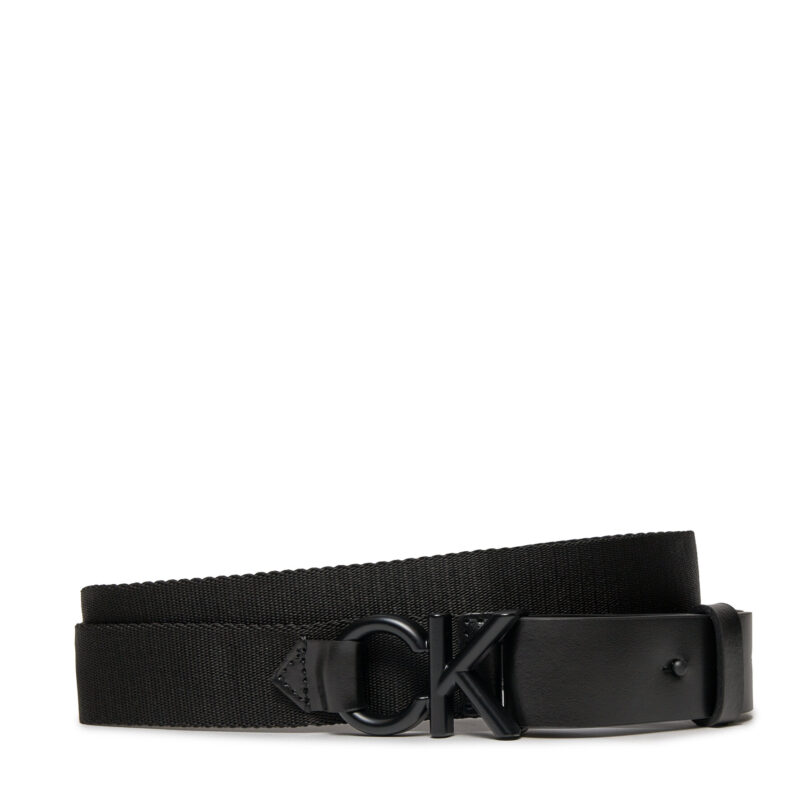 Мъжки колан Calvin Klein Ck Metal Minimal Webbing 30Mm K50K511566 Черен цвят на ниска цена