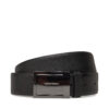 Мъжки колан Calvin Klein Formal Plaque Tex 35Mm K50K512843 Черен цвят на ниска цена