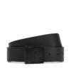 Мъжки колан Calvin Klein Jeans Clamp Casual Plaque Buckle 3.8Mm LV04G7000G Черен цвят на ниска цена