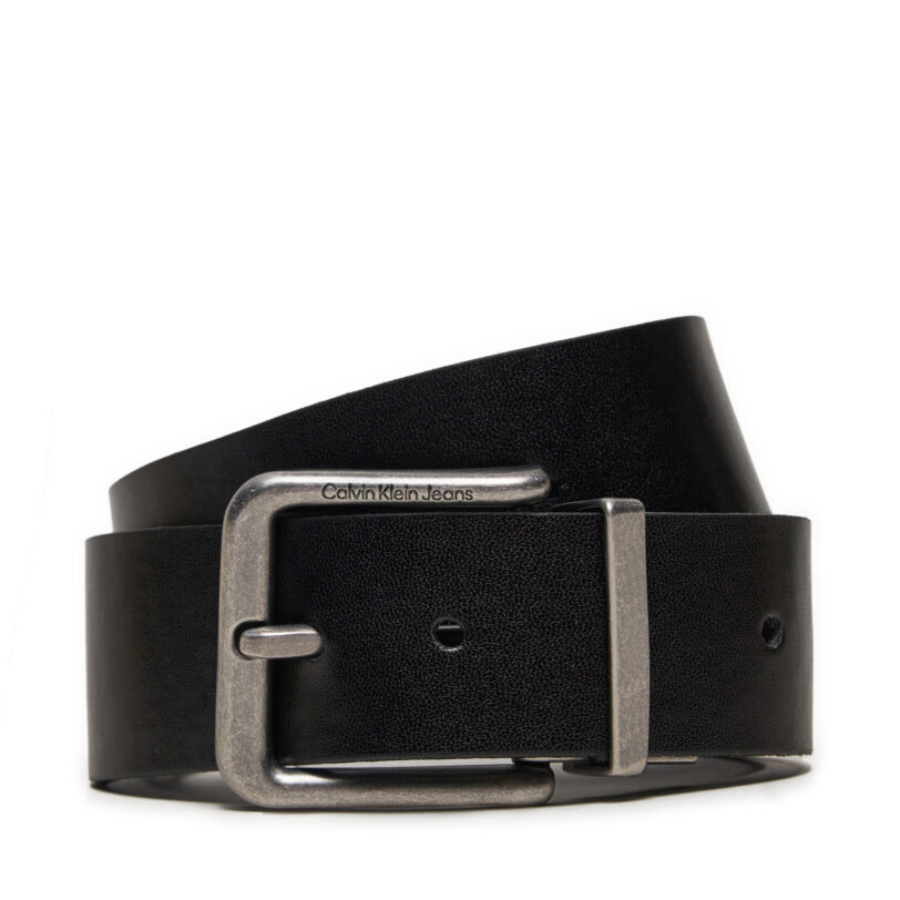 Мъжки колан Calvin Klein Jeans Classic Casual Rev/Adj K50K512083 Черен цвят на ниска цена