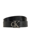 Мъжки колан Calvin Klein Jeans Monogram Plaque 35mm Rev/Adj LV04G7002G Черен цвят на ниска цена