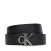 Мъжки колан Calvin Klein Monogram Buckle 35Mm Adj/Rev LV04D7017G Черен цвят на ниска цена
