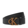 Мъжки колан Calvin Klein Monogram Buckle Fixed Belt 35Mm LV04G7025G Черен цвят на ниска цена