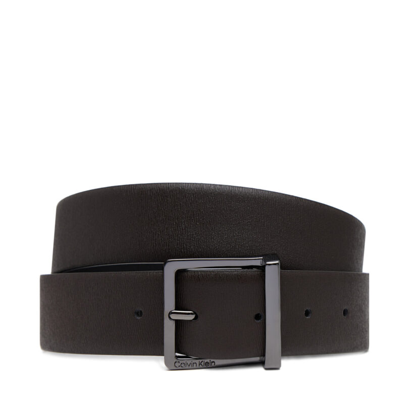 Мъжки колан Calvin Klein Sleek Square Tex 35Mm K50K512837 Кафяв цвят на ниска цена
