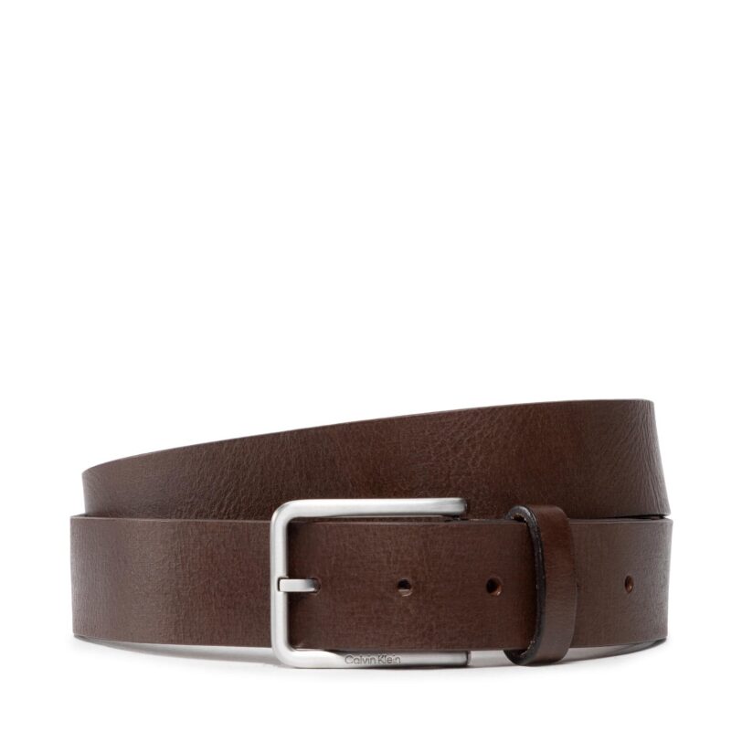 Мъжки колан Calvin Klein Warmth Oiled Grain 35Mm K50K509654 Кафяв цвят на ниска цена