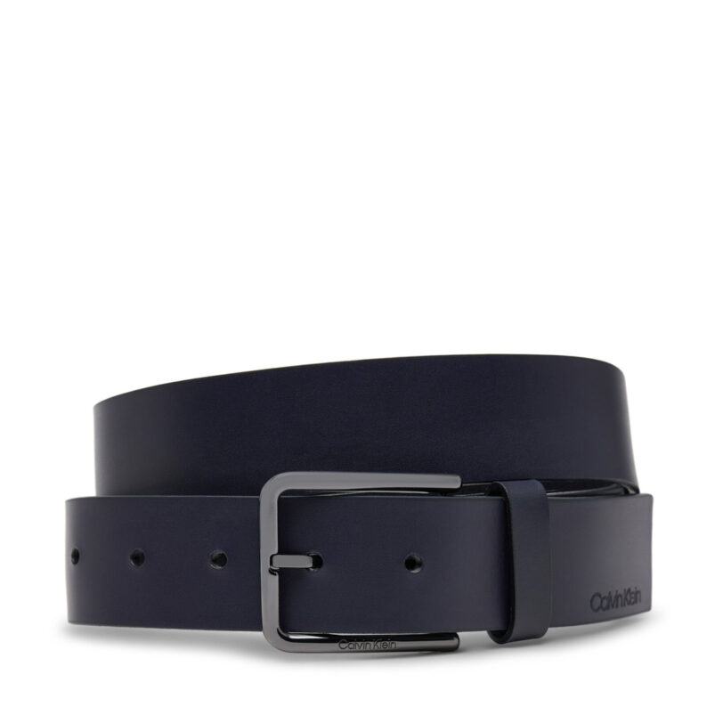 Мъжки колан Calvin Klein Warmth Oiled Grain 35Mm K50K509654 Тъмносин цвят на ниска цена
