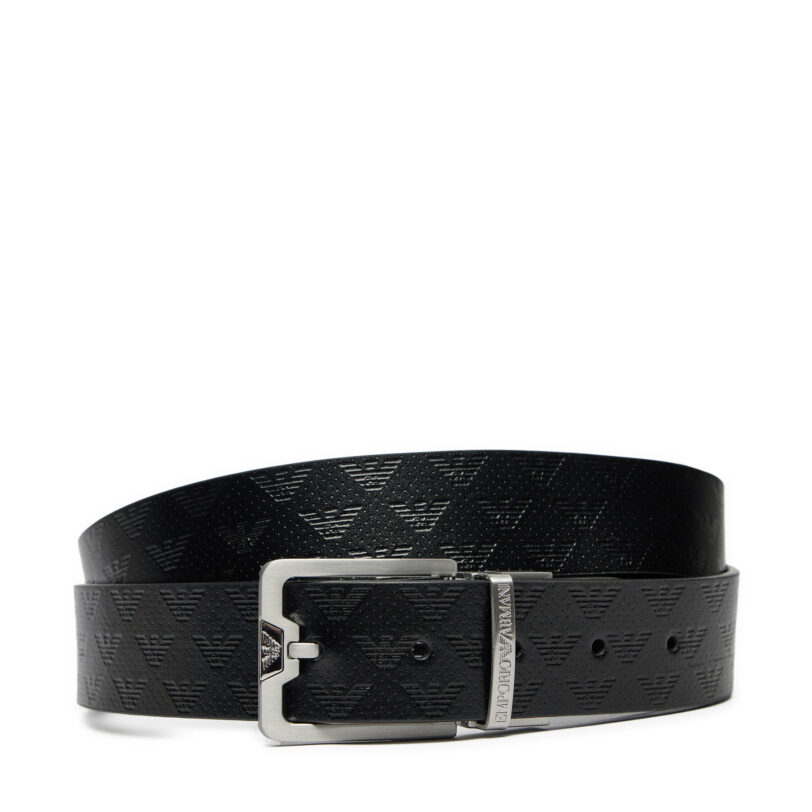 Мъжки колан Emporio Armani Y4S502 Y221E 81386 Черен цвят на ниска цена