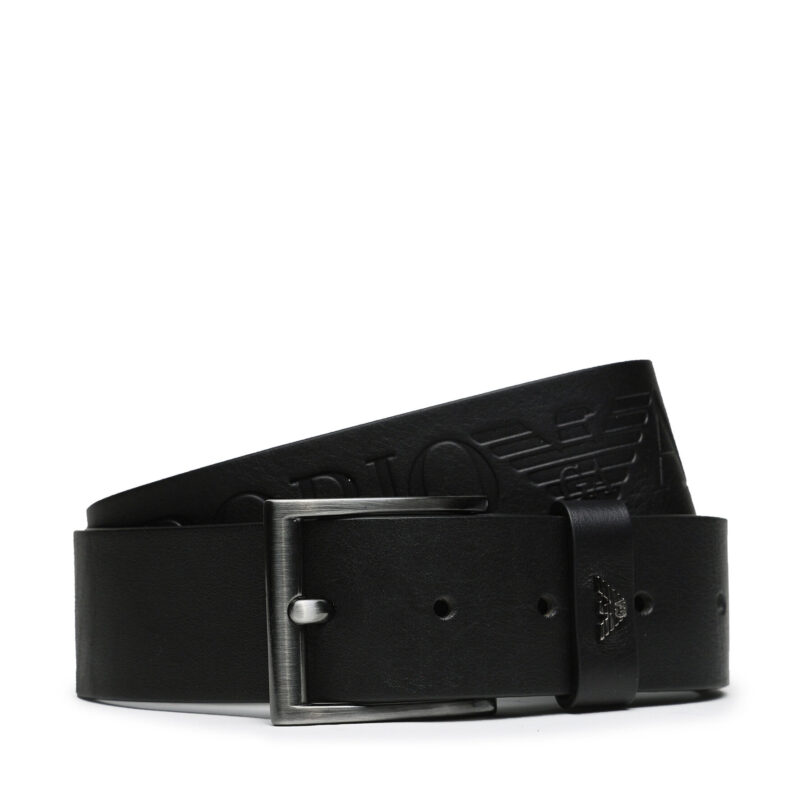 Мъжки колан Emporio Armani Y4S545 Y232J 80001 Черен цвят на ниска цена