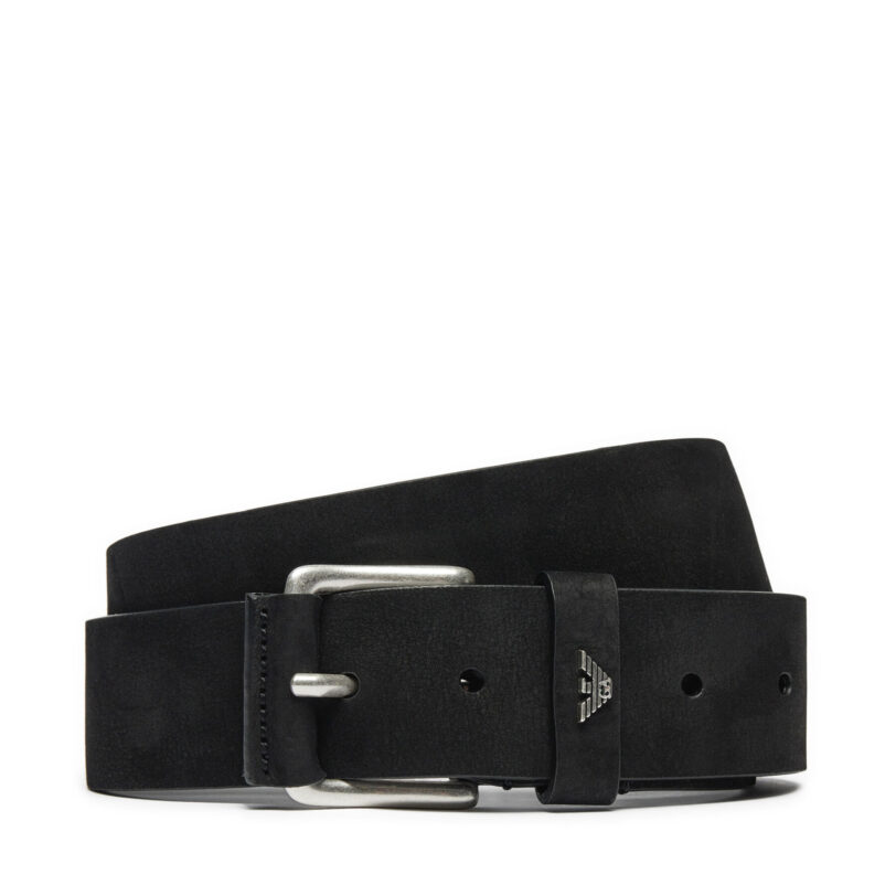 Мъжки колан Emporio Armani Y4S652 YQ94G 80001 Черен цвят на ниска цена