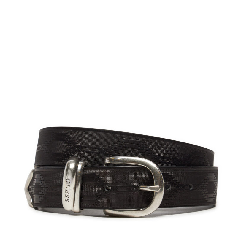 Мъжки колан Guess Designed Folk Belt M4BZ32 L0VH0 Черен цвят на ниска цена