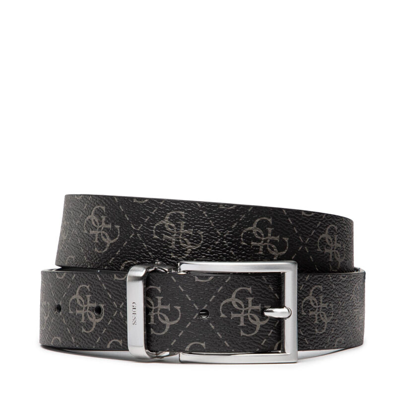 Мъжки колан Guess Vezzola Belts BM7541 LEA35 Черен цвят на ниска цена