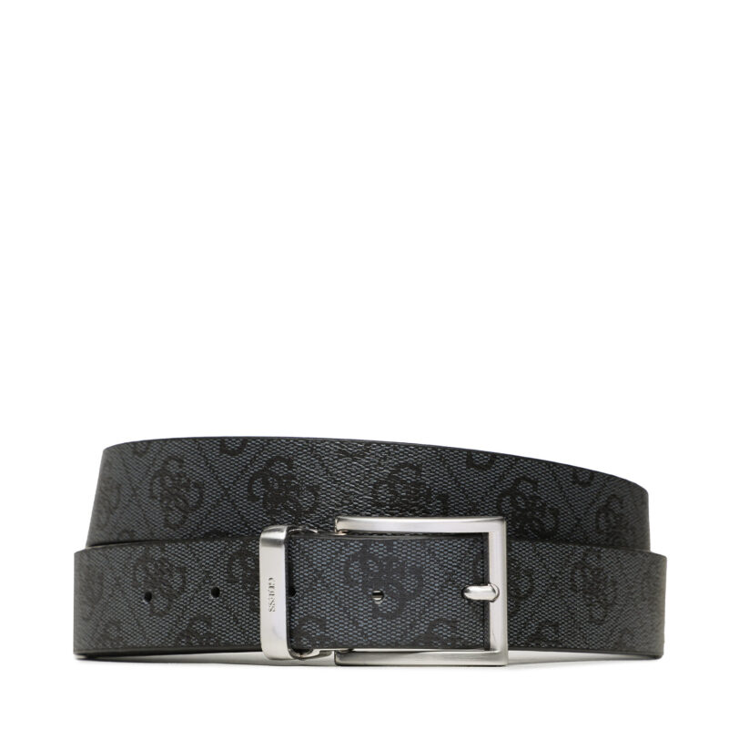 Мъжки колан Guess Vezzola Belts BM7541 LEA35 Черен цвят на ниска цена