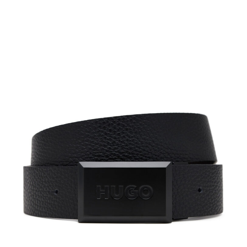 Мъжки колан HUGO 50529706 Черен цвят на ниска цена