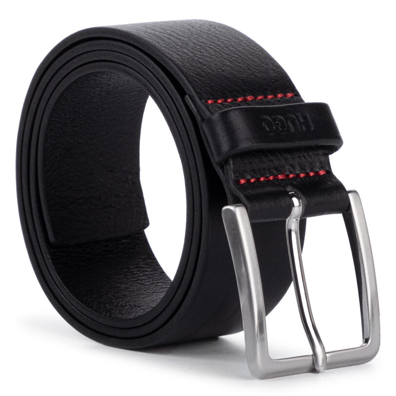 Мъжки колан Hugo Gionios 50385724 10207077 01 Черен цвят на ниска цена