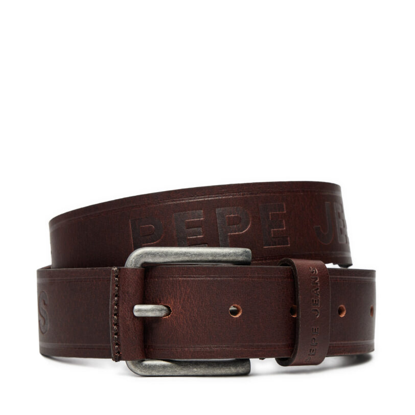 Мъжки колан Pepe Jeans Dayton PM021027 Кафяв цвят на ниска цена