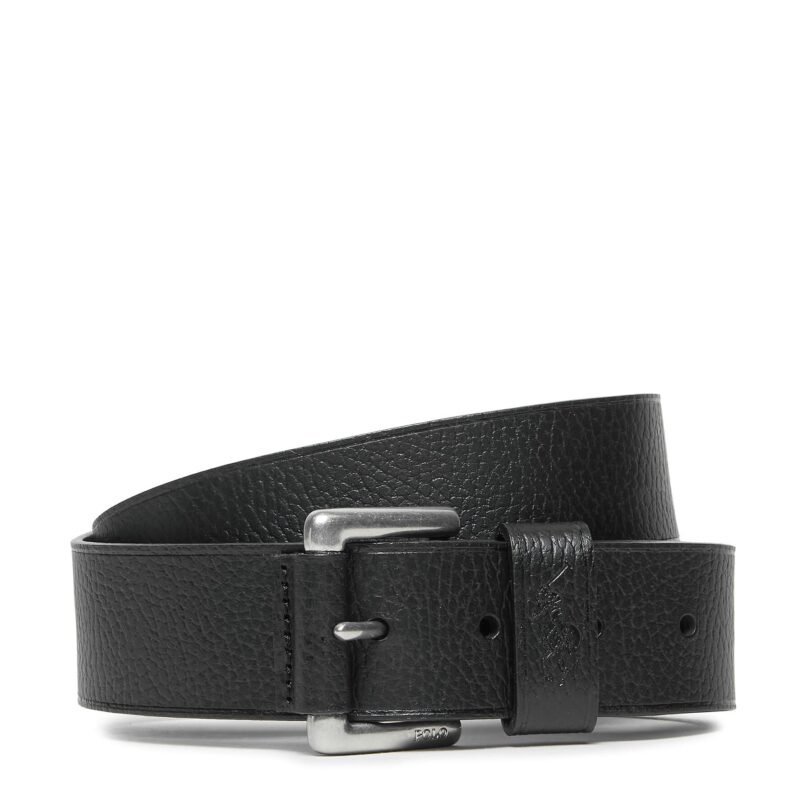 Мъжки колан Polo Ralph Lauren 405898669001 Черен цвят на ниска цена
