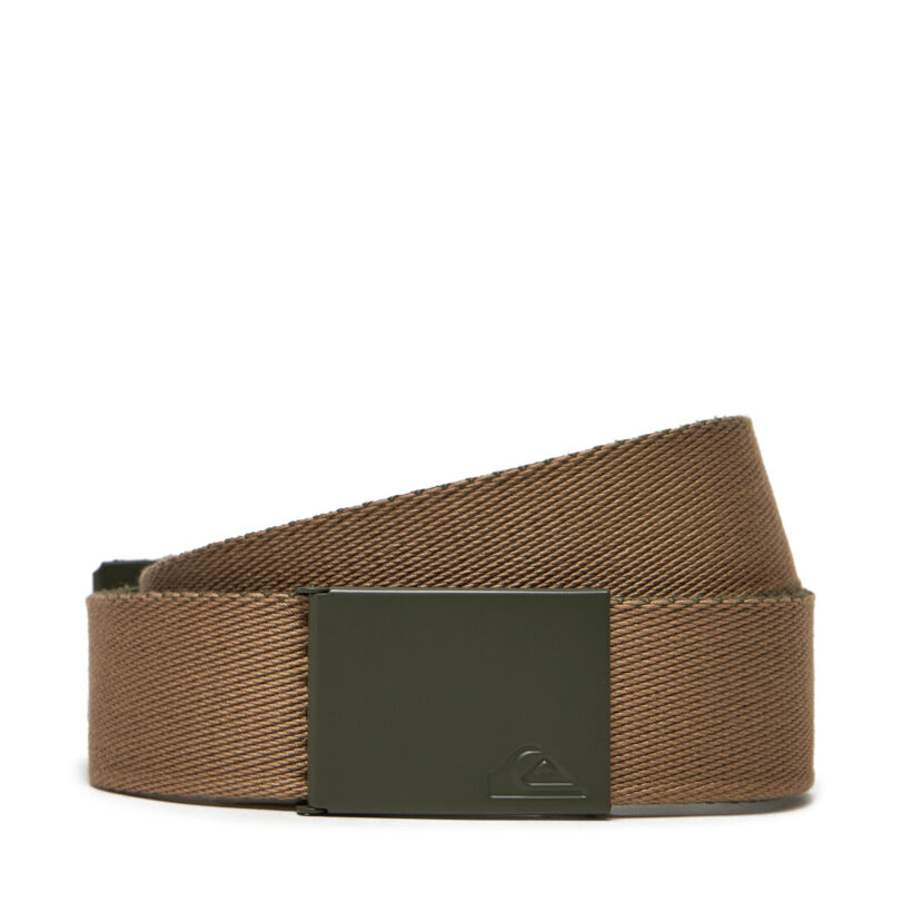 Мъжки колан Quiksilver EQYAA03912 Каки цвят на ниска цена