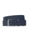Мъжки колан Tommy Hilfiger Adan Leather 3.5 AM0AM12052 Тъмносин цвят на ниска цена