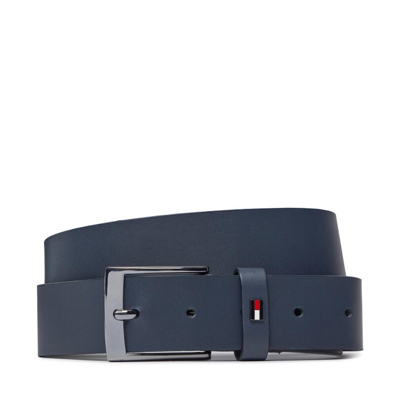 Мъжки колан Tommy Hilfiger Adan Leather 3.5 AM0AM12052 Тъмносин цвят на ниска цена