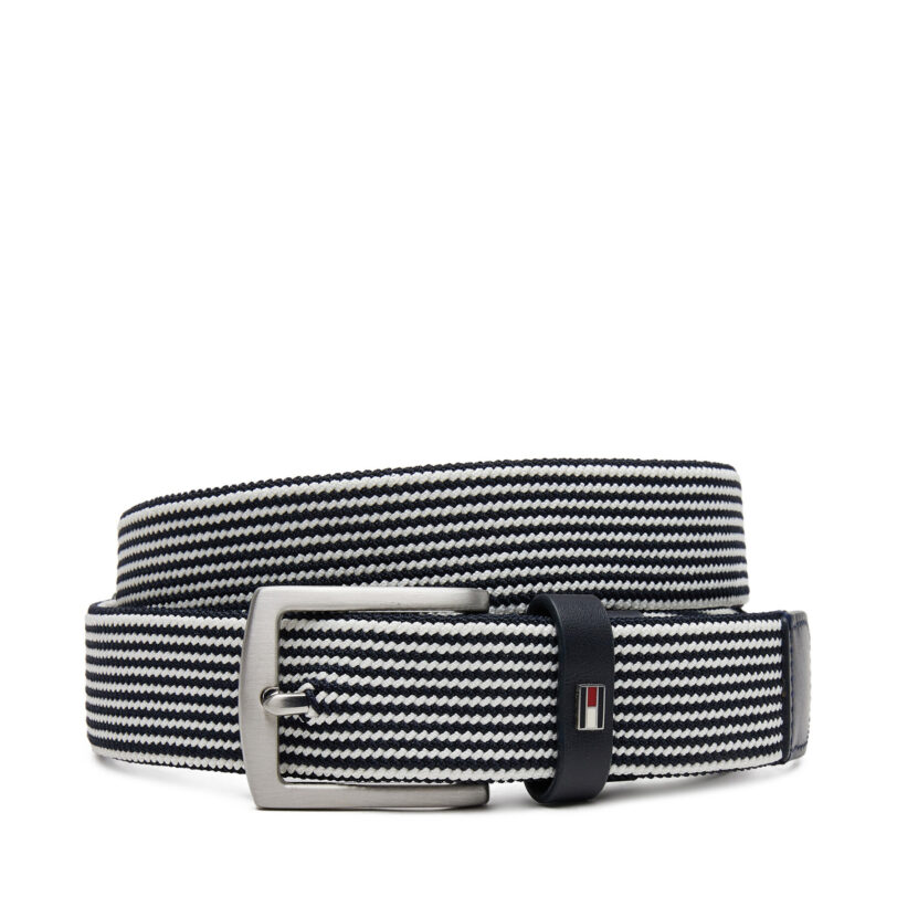 Мъжки колан Tommy Hilfiger Denton Elastic 3.5 AM0AM13354 Тъмносин цвят на ниска цена