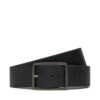Мъжки колан Tommy Hilfiger Jeans Buckle 4.0 Texture AM0AM12177 Черен цвят на ниска цена