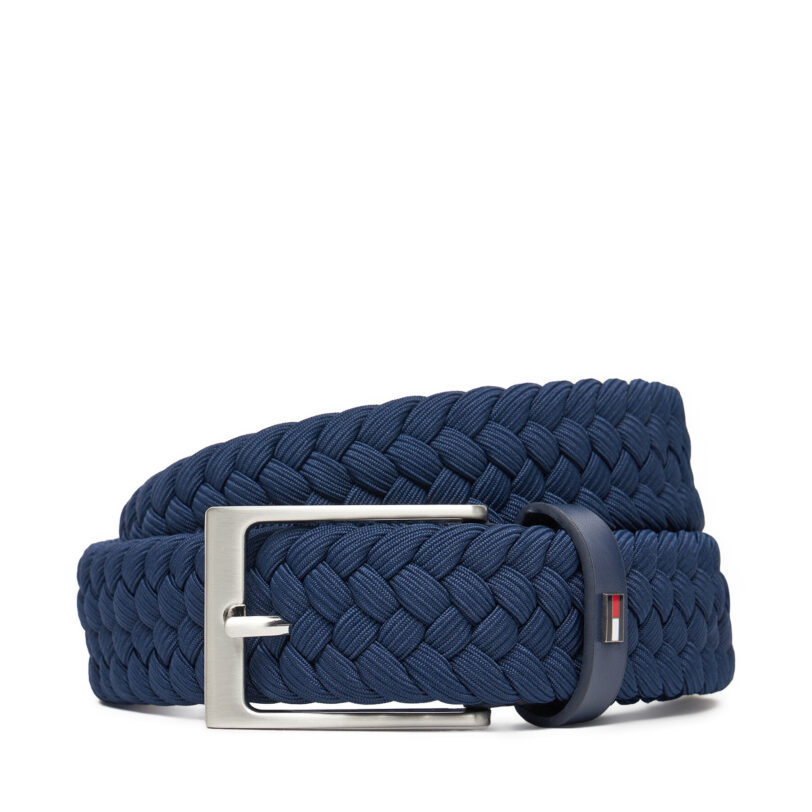 Мъжки колан Tommy Hilfiger Layton Elastic AM0AM13570 Син цвят на ниска цена