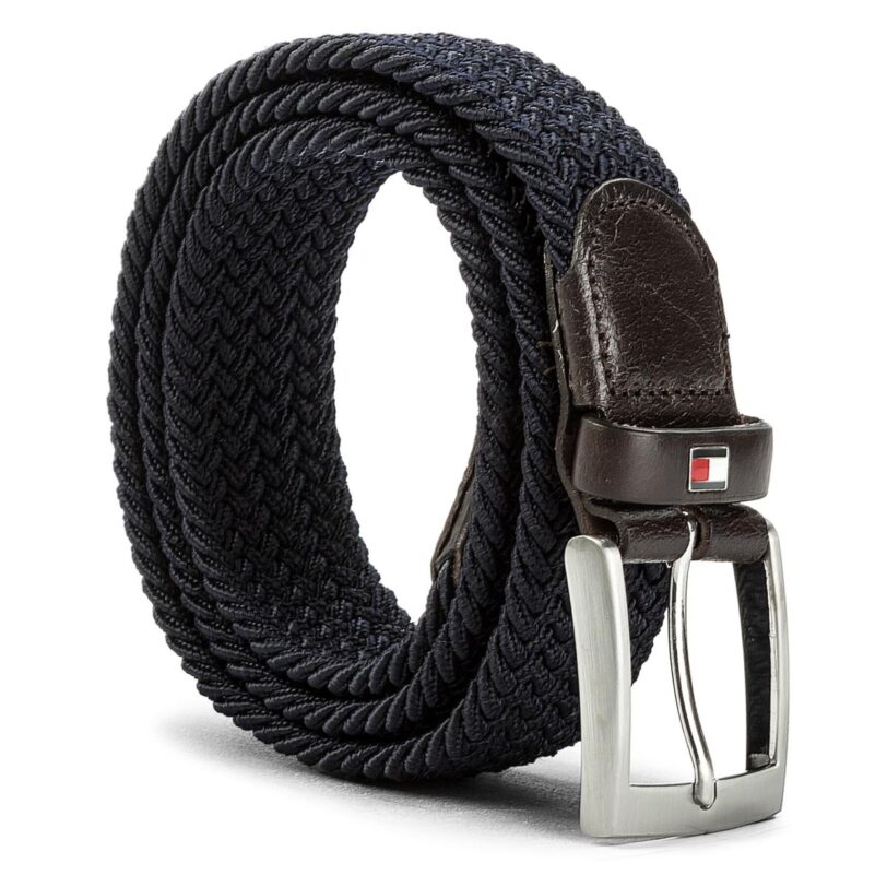 Мъжки колан Tommy Hilfiger New Adan Belt 3.5 AM0AM02801 85 Тъмносин цвят на ниска цена