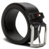 Мъжки колан Tommy Hilfiger New Denton Belt 4.0 E367863162 85 Черен цвят на ниска цена