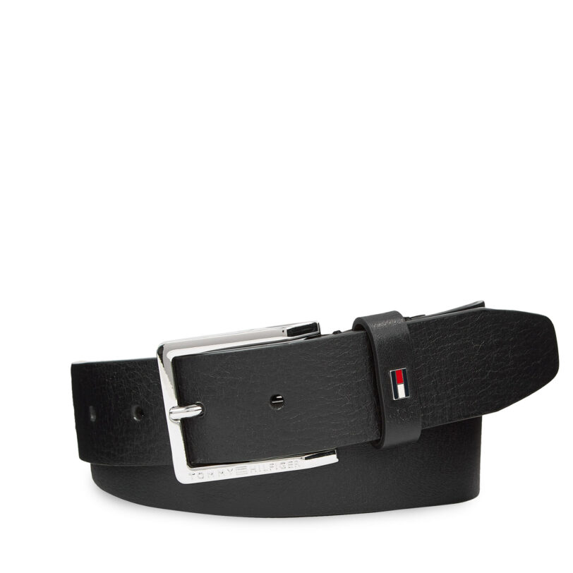 Мъжки колан Tommy Hilfiger Oliver 3.5 Ext AM0AM11461 Черен цвят на ниска цена