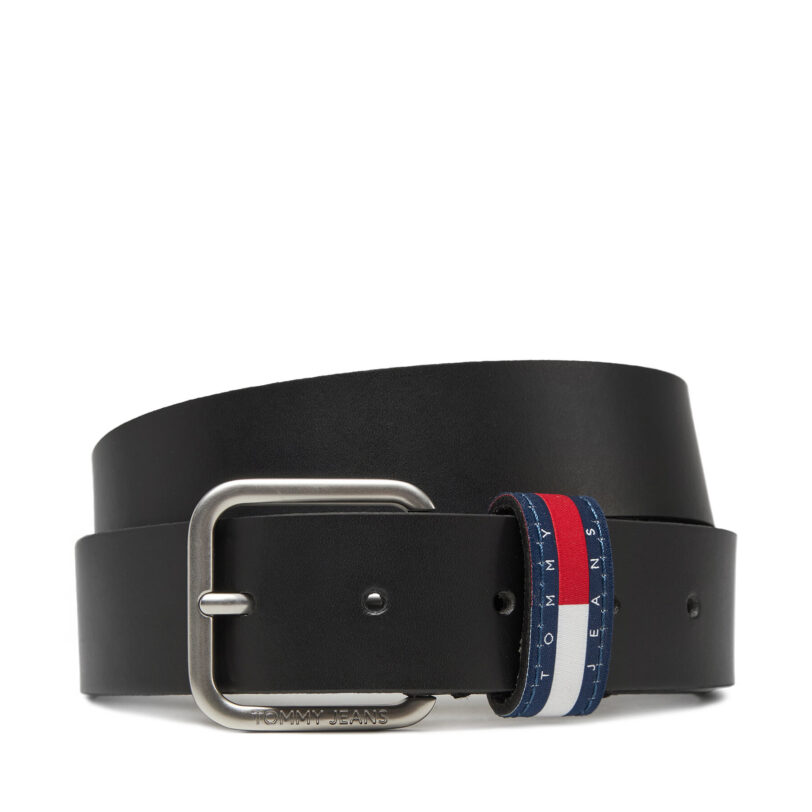 Мъжки колан Tommy Jeans Ryan 3.5 AM0AM13415 Черен цвят на ниска цена