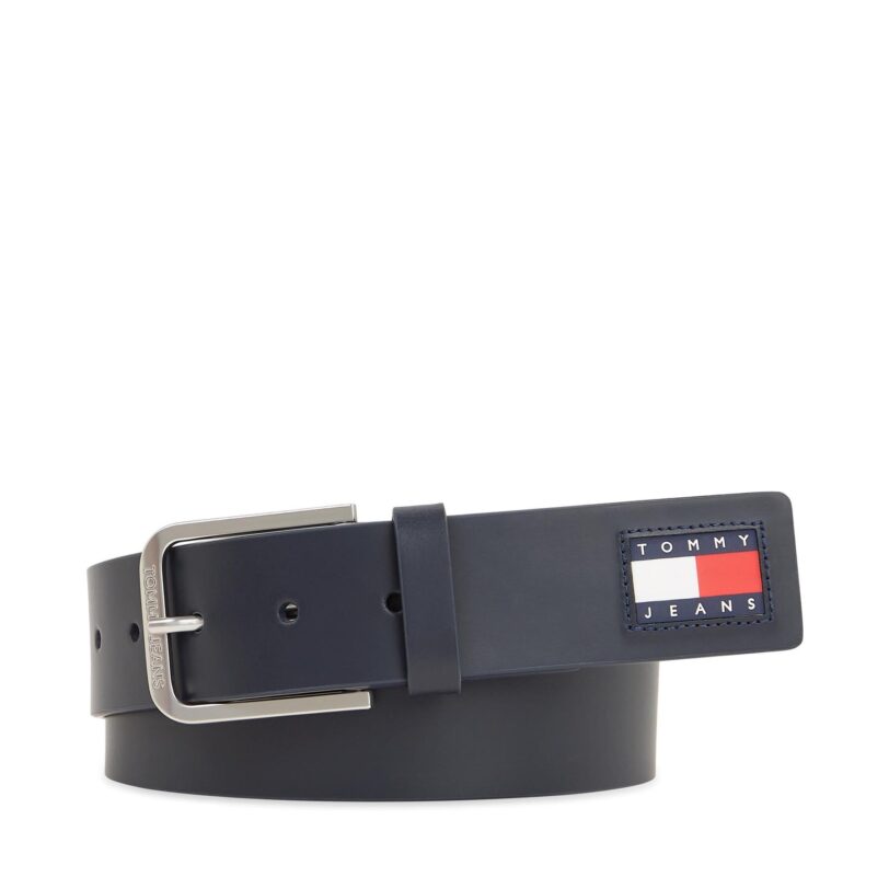 Мъжки колан Tommy Jeans Tjm Adj. Leather 4.0 AM0AM12339 Тъмносин цвят на ниска цена