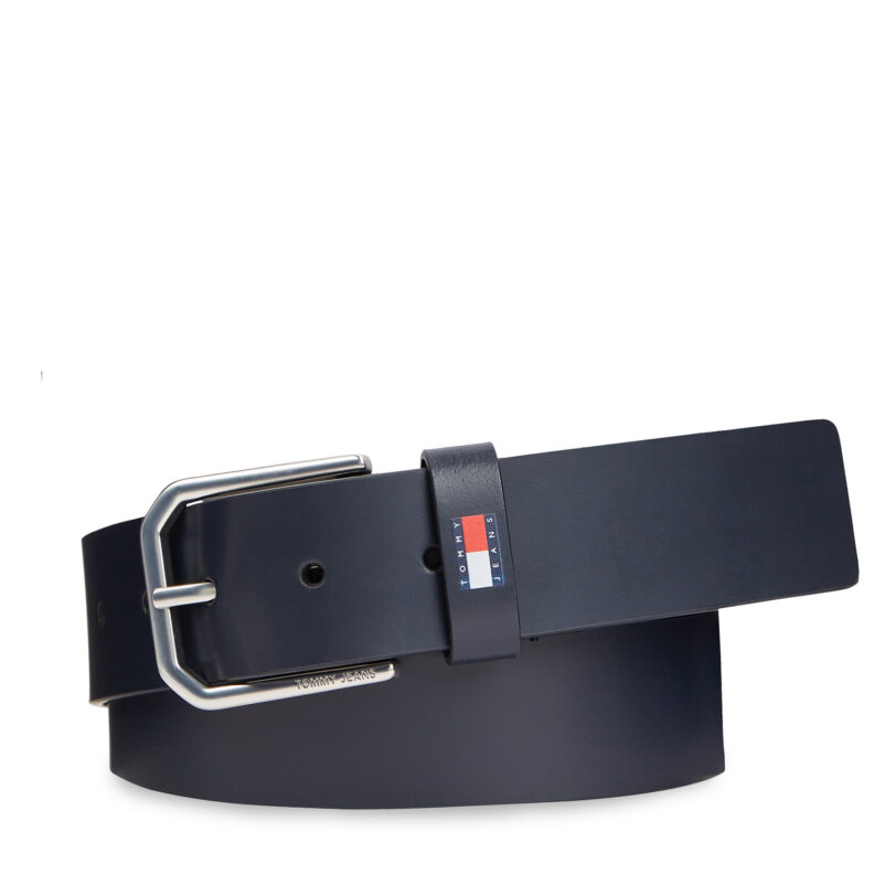 Мъжки колан Tommy Jeans Tjm New Leather 4.0 AM0AM11201 Тъмносин цвят на ниска цена