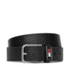 Мъжки колан Tommy Jeans Tjm Scanton Texture 3.5 AM0AM13417 Черен цвят на ниска цена