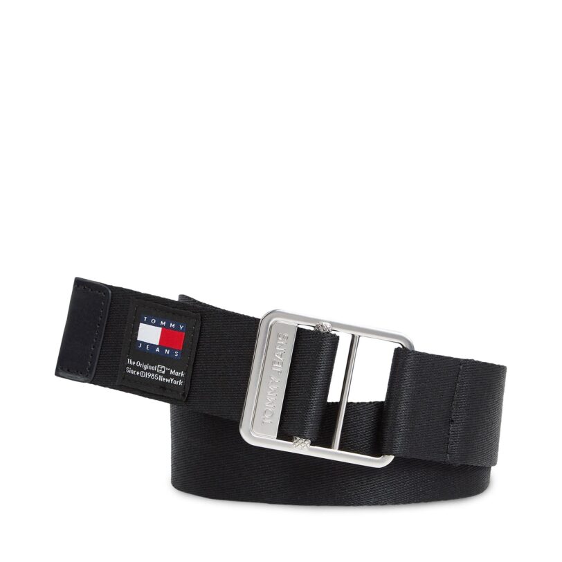Мъжки колан Tommy Jeans Tjm Webbing 3.5 AM0AM12341 Черен цвят на ниска цена