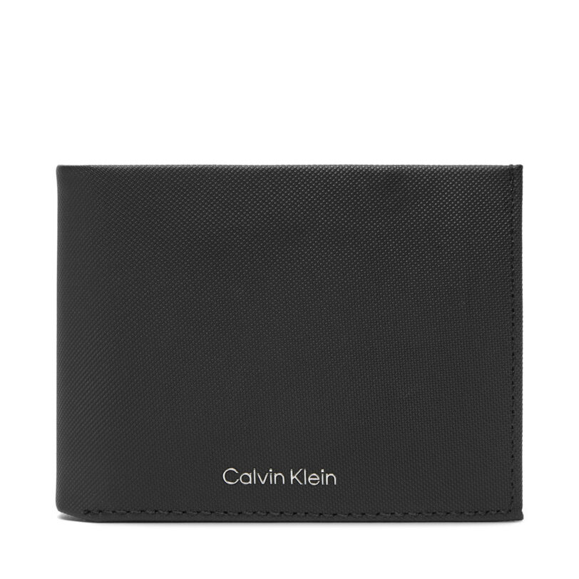 Мъжки портфейл Calvin Klein Ck Must Comp Trifold W Coin & Ca LV04D1045G Черен цвят на ниска цена