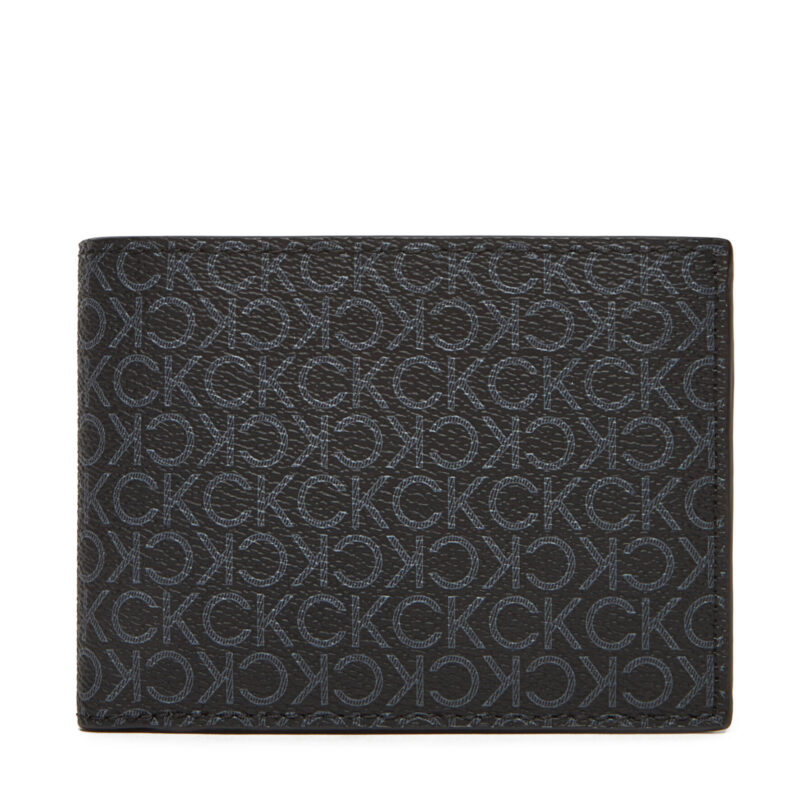 Мъжки портфейл Calvin Klein Ck Must Mono Comp Trifold W Coin LV04D1040G Черен цвят на ниска цена