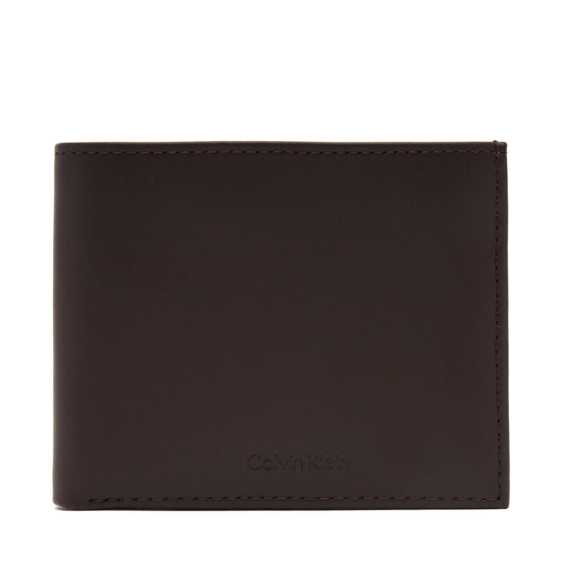 Мъжки портфейл Calvin Klein Ck Premium Bifold 5Cc W/Coin K50K512923 Кафяв цвят на ниска цена
