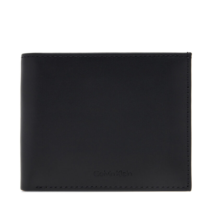 Мъжки портфейл Calvin Klein Ck Premium Bifold 5Cc W/Coin K50K512923 Черен цвят на ниска цена