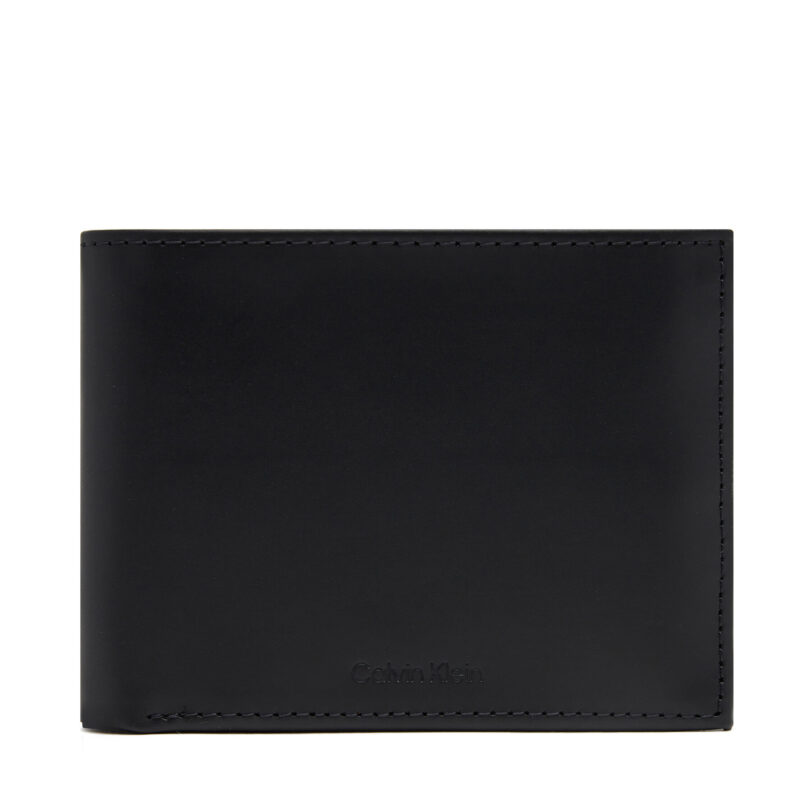 Мъжки портфейл Calvin Klein Ck Premium Trifold 10Cc W/Coin K50K512849 Черен цвят на ниска цена