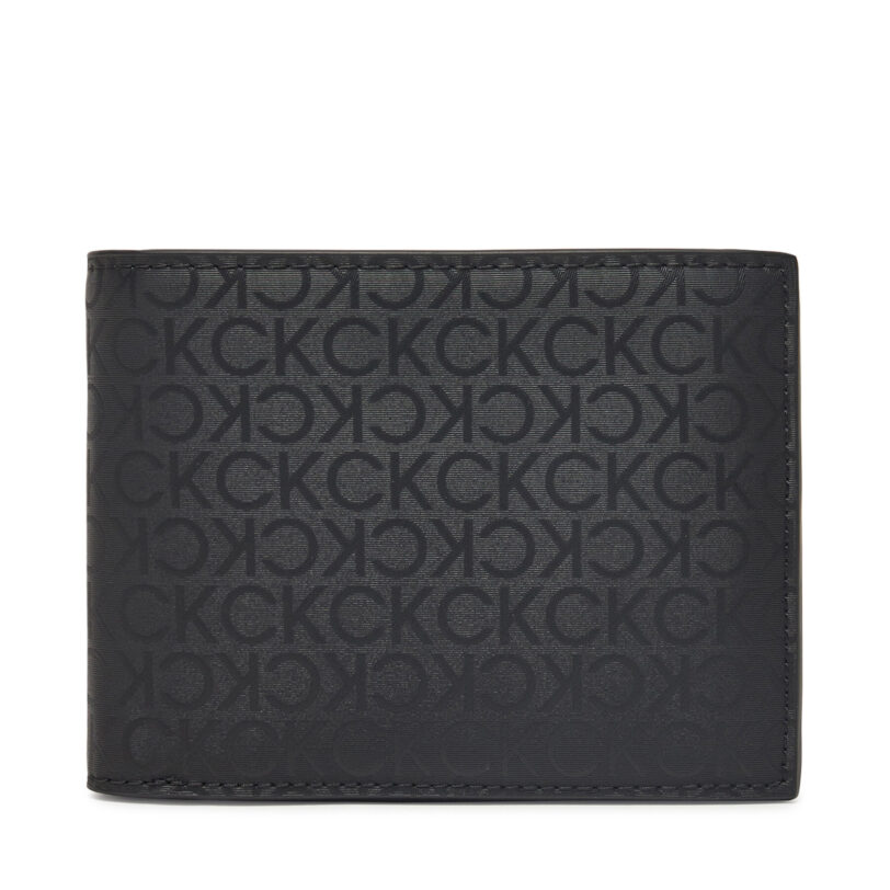 Мъжки портфейл Calvin Klein Ck Sleek Trifold 10Cc W/Coin K50K512865 Черен цвят на ниска цена