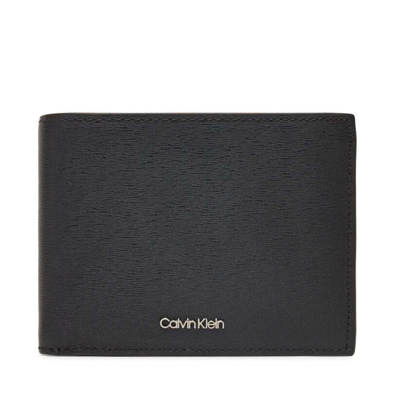Мъжки портфейл Calvin Klein Epi Ck Trifold 10Cc W/Coin K50K512863 Черен цвят на ниска цена