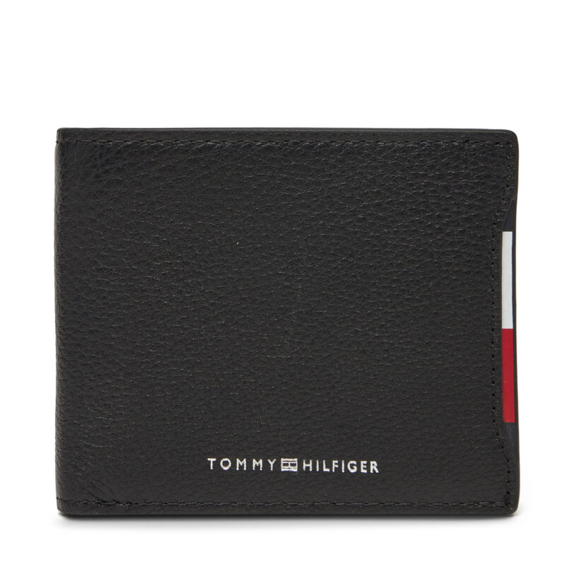 Мъжки портфейл Tommy Hilfiger Central Mini Cc Wallet AM0AM13513 Черен цвят на ниска цена