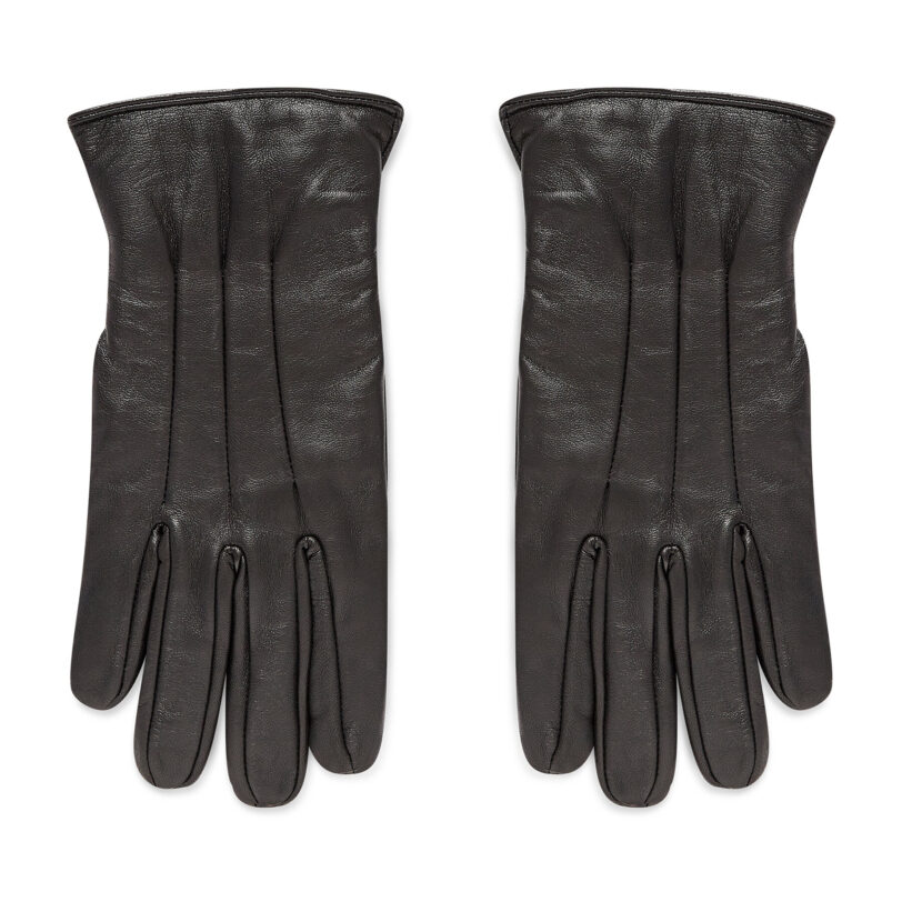 Мъжки ръкавици Jack&Jones Jacmontana Leather Gloves Noos 12125090 Черен цвят на ниска цена