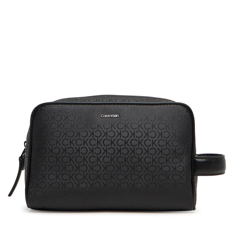 Несесер Calvin Klein Ck Sleek Washbag Mono K50K512944 Черен цвят на ниска цена